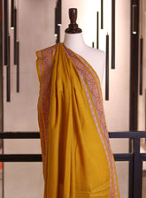 Royal Fashion Embroidered Woolen Shawls - RF25SH I624-B11 Yellow